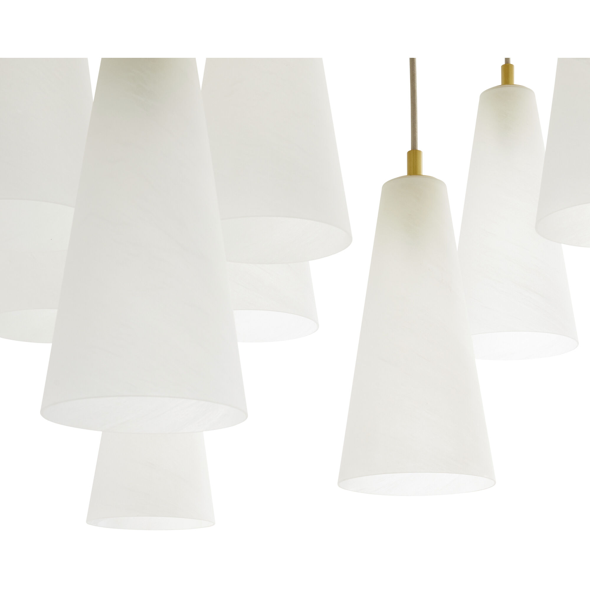 Mika 18 Light 41 inch Opal Swirl and Antique Brass Chandelier Ceiling Light