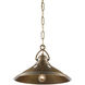 Weybright 1 Light 13.75 inch Vintage Brass Pendant Ceiling Light