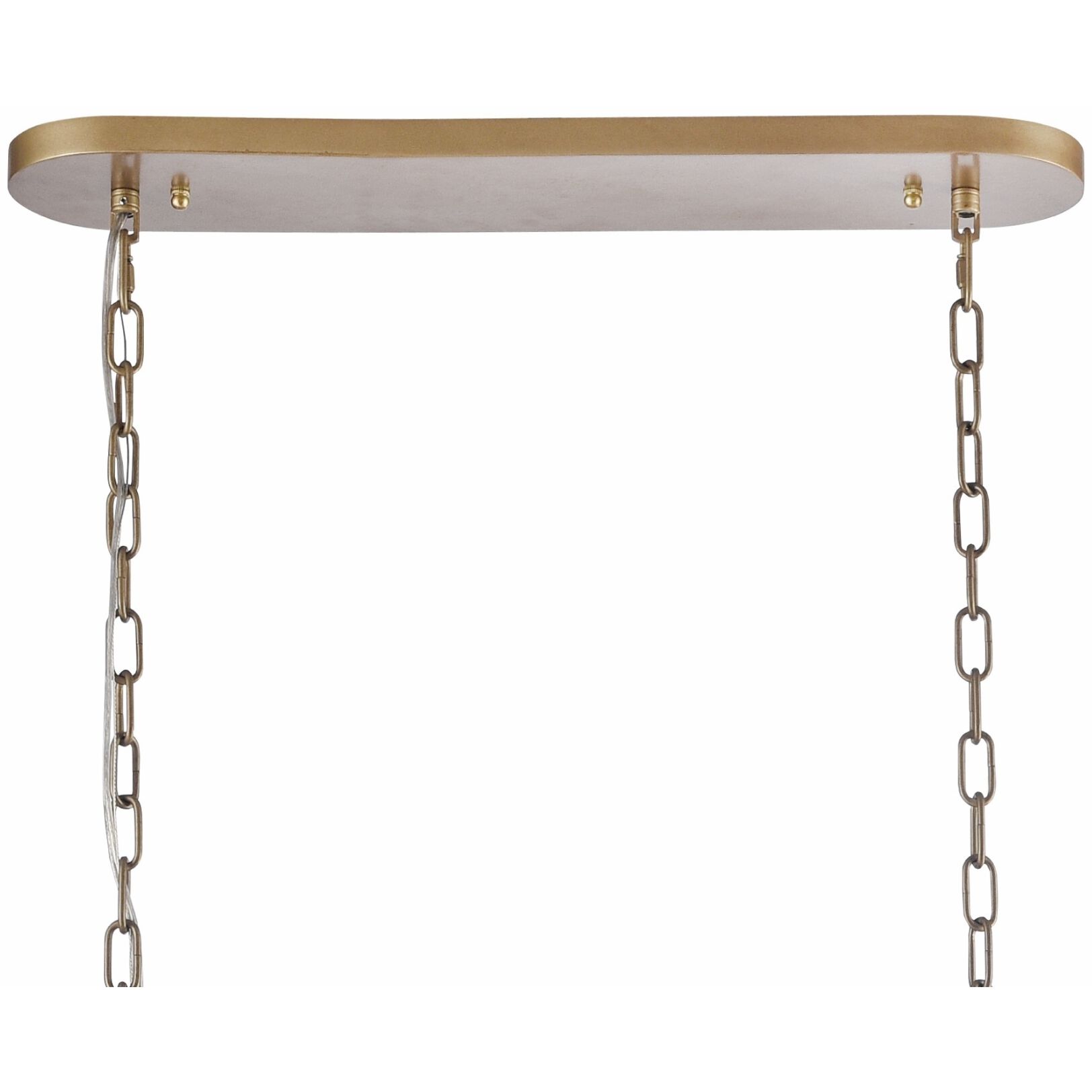 Crystal Fusion 12 Light 60 inch Peruvian Gold Linear Chandelier Ceiling Light