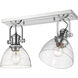 Hines 2 Light 18 inch Chrome Semi-flush Ceiling Light in Seeded Glass, Damp