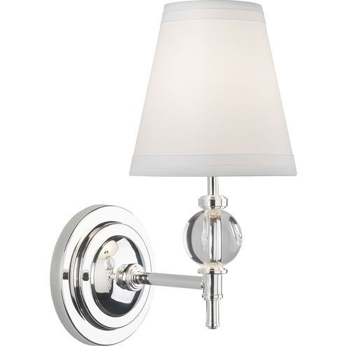 Muse 1 Light 5 inch Lead Crystal with Silver Plate Wall Sconce Wall Light