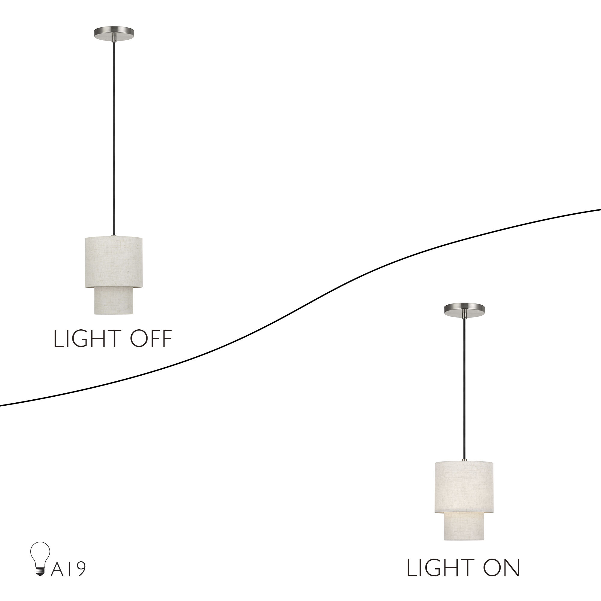 Monroe 1 Light 7 inch Brushed Nickel Mini Pendant Ceiling Light