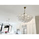 Miles 8 Light 35.5 inch Aged Brass with Frosted Chandelier Ceiling Light