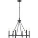 Skyva 6 Light 25 inch Matte Black Chandelier Ceiling Light