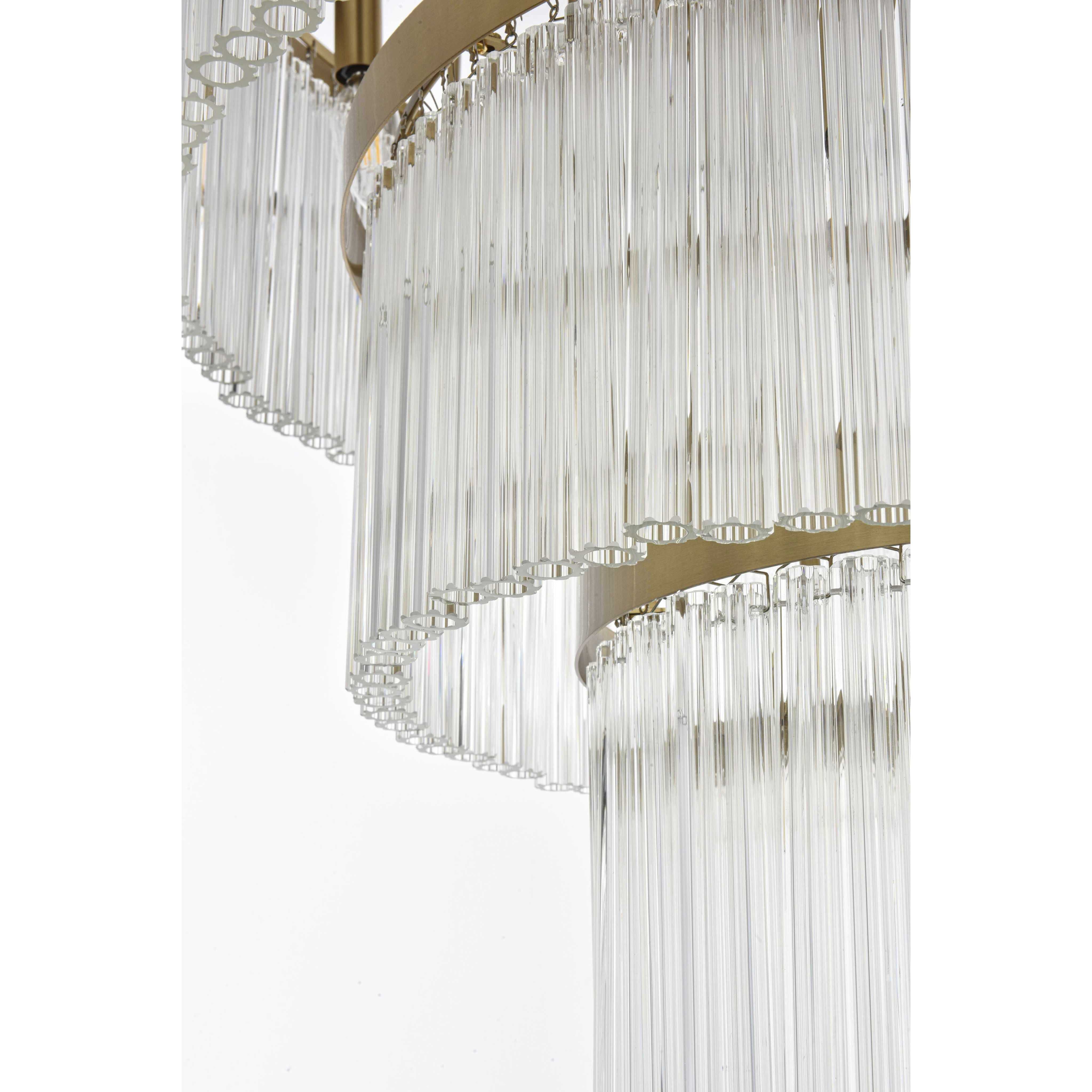 Harlow 18 Light 32 inch Satin Gold Chandelier Ceiling Light