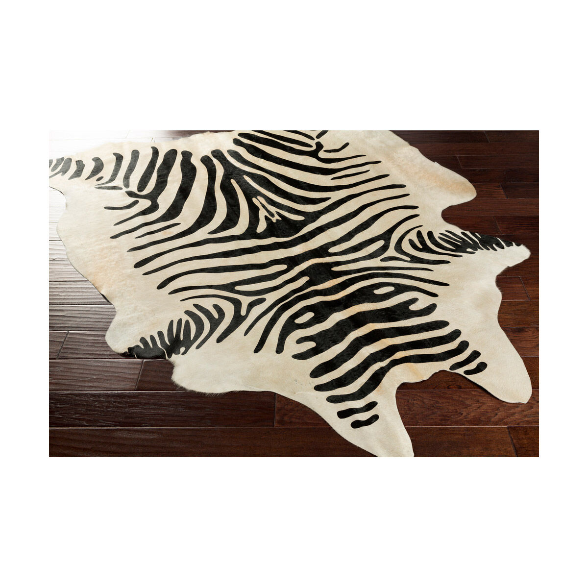 Tivona 96 X 96 inch Black/Ivory Rugs, Hair On Hide