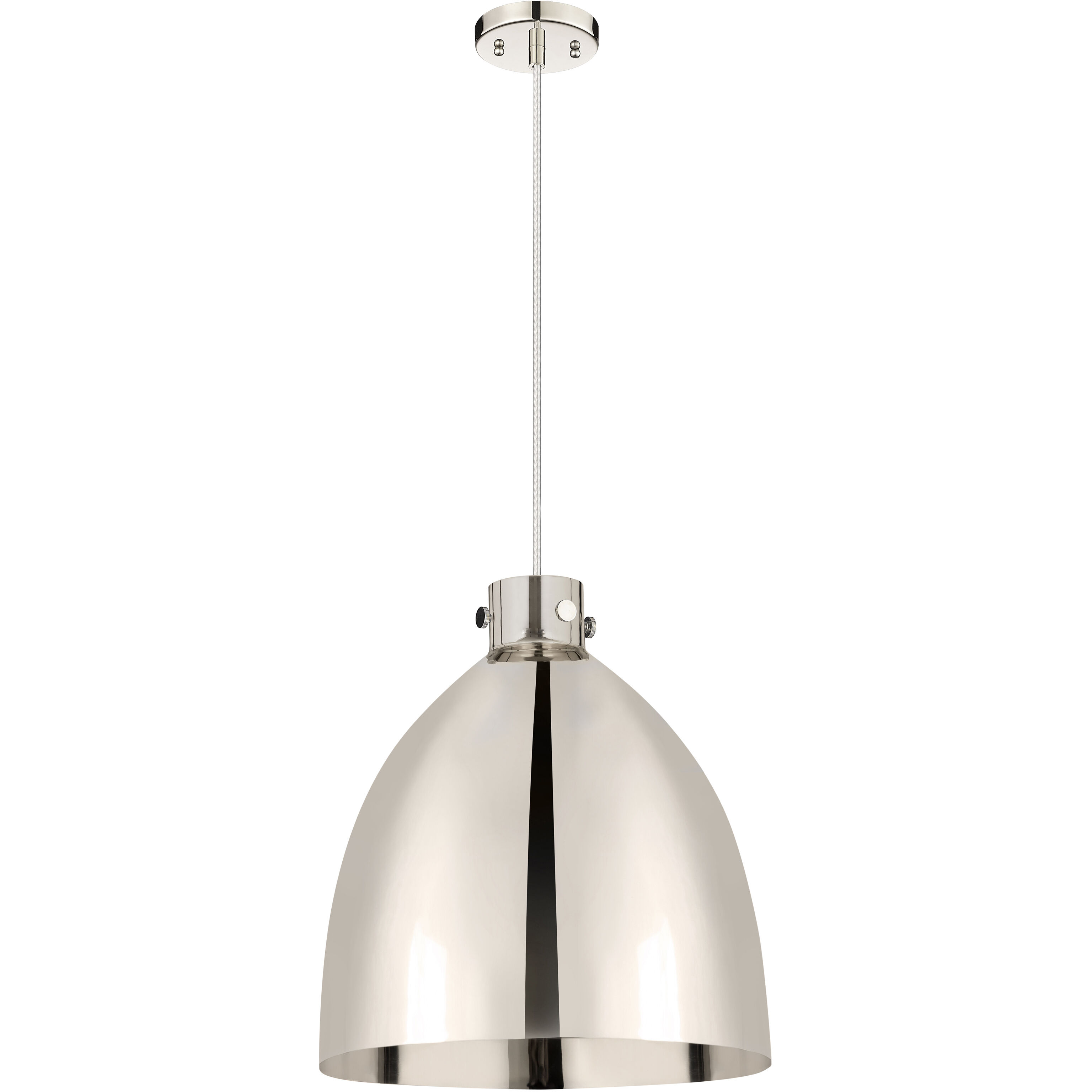 Newton Bell 1 Light 18 inch Polished Nickel Pendant Ceiling Light