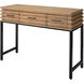 Logan 46.75 X 15.75 inch Natural Wood and Black Metal Console