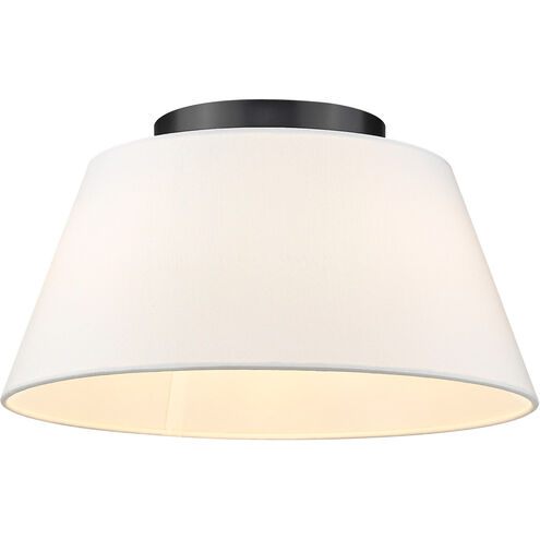 Penn 3 Light 16 inch Matte Black Flush Mount Ceiling Light