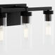 Kilbey 4 Light 27 inch Matte Black Vanity Light Wall Light