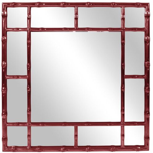 Bamboo 40 X 40 inch Burgundy Mirror