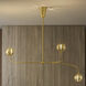 Anthos 4 Light 54 inch Unlacquered Brass Linear Pendant Ceiling Light
