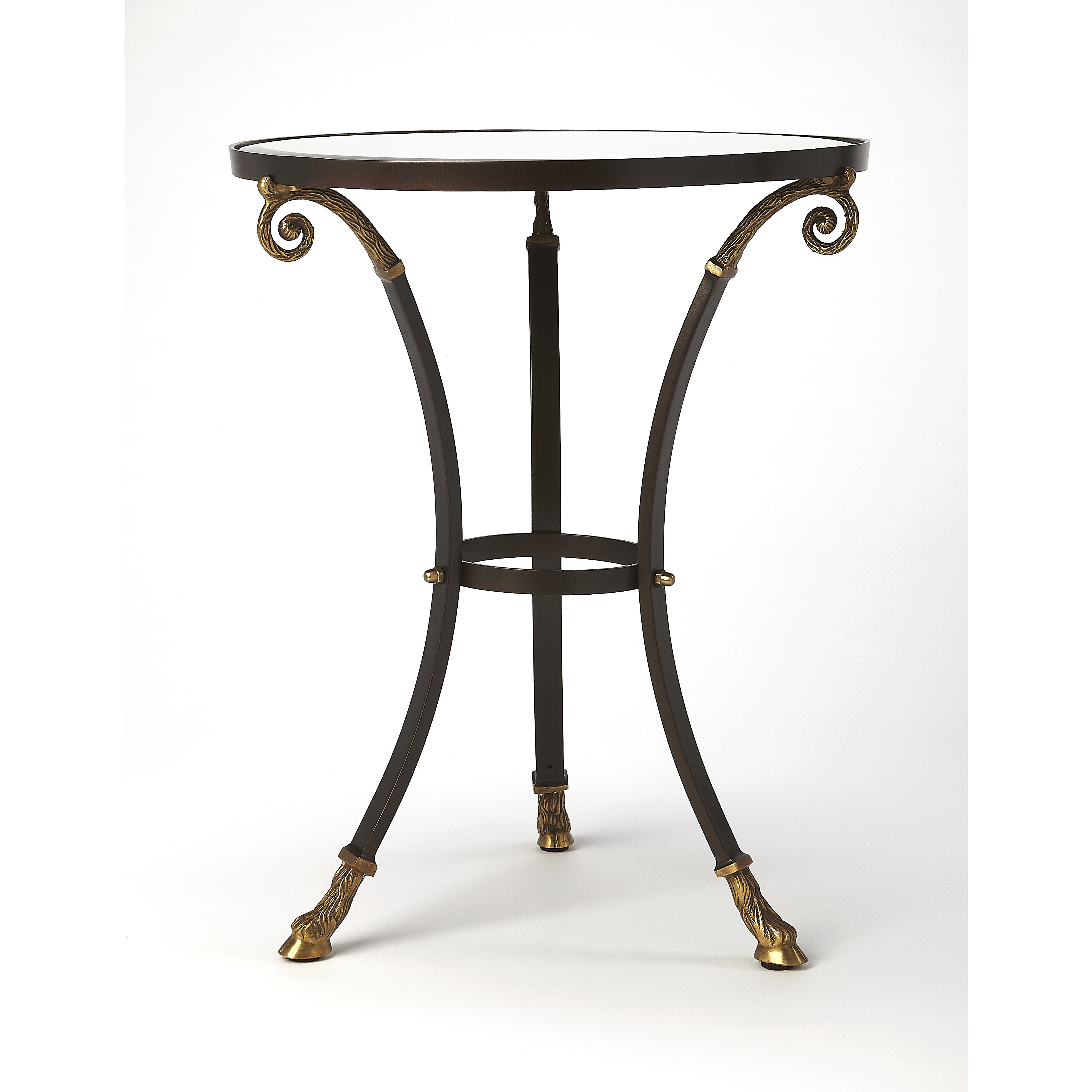 Meurice Glass & Metal 25 X 20 inch Metalworks Accent Table