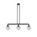 Franklin Restoration Small Oxford LED 40 inch Matte Black Island Light Ceiling Light in Clear Glass, Franklin Restoration