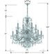 Imperial 12 Light 29.5 inch Polished Chrome Chandelier Ceiling Light in Clear Spectra
