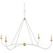 Lowcountry 4 Light Hi-Gloss White Chandelier Ceiling Light