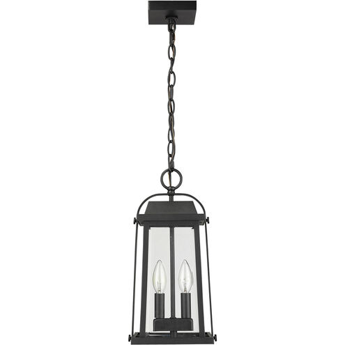 Millworks 2 Light 7.75 inch Black Outdoor Chain Mount Ceiling Fixture
