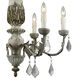 Genevieve 6 Light 28 inch Aged Gray and Clear Chandelier Ceiling Light