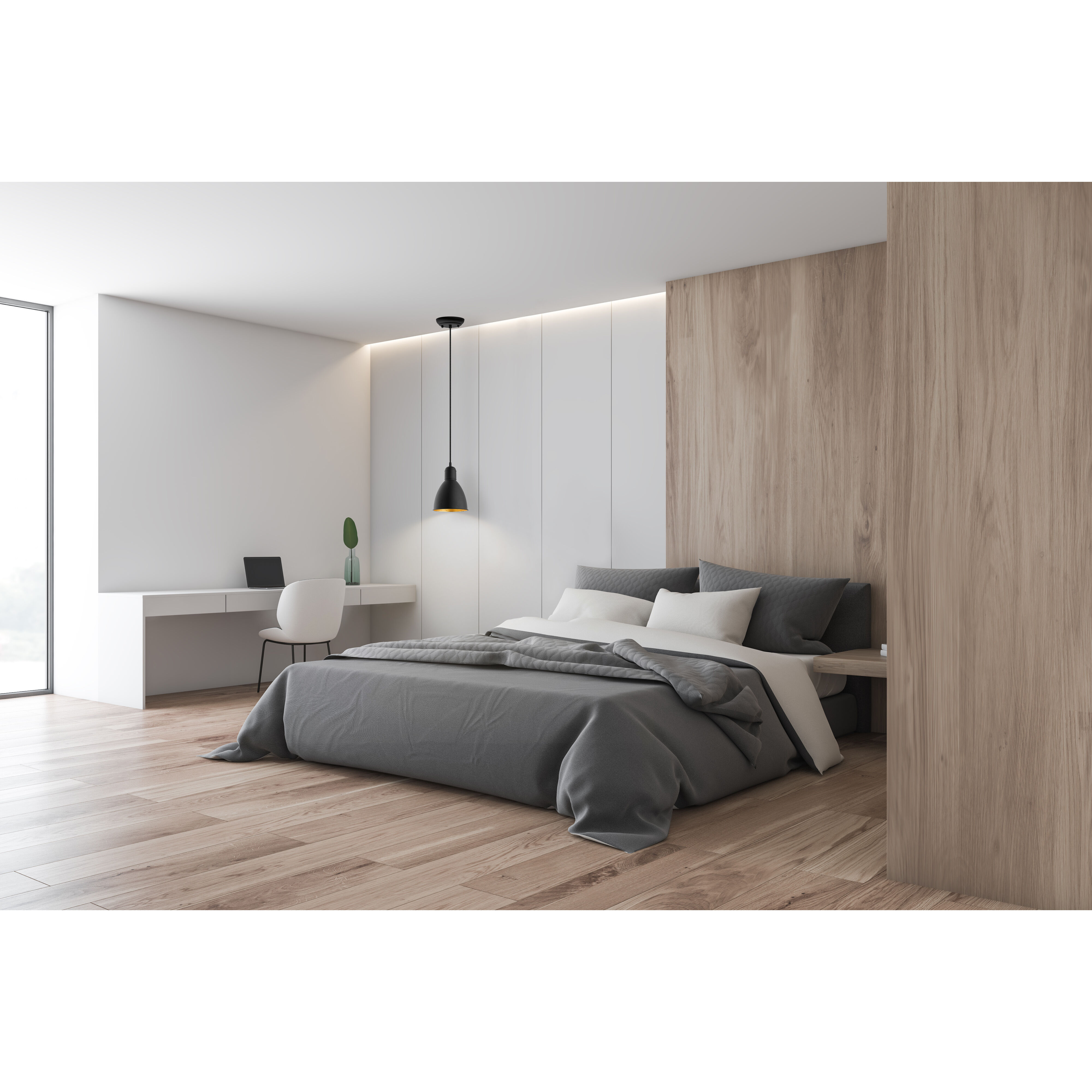 Priddy 2 1 Light 6.1 inch Black and Gold Mini Pendant Ceiling Light