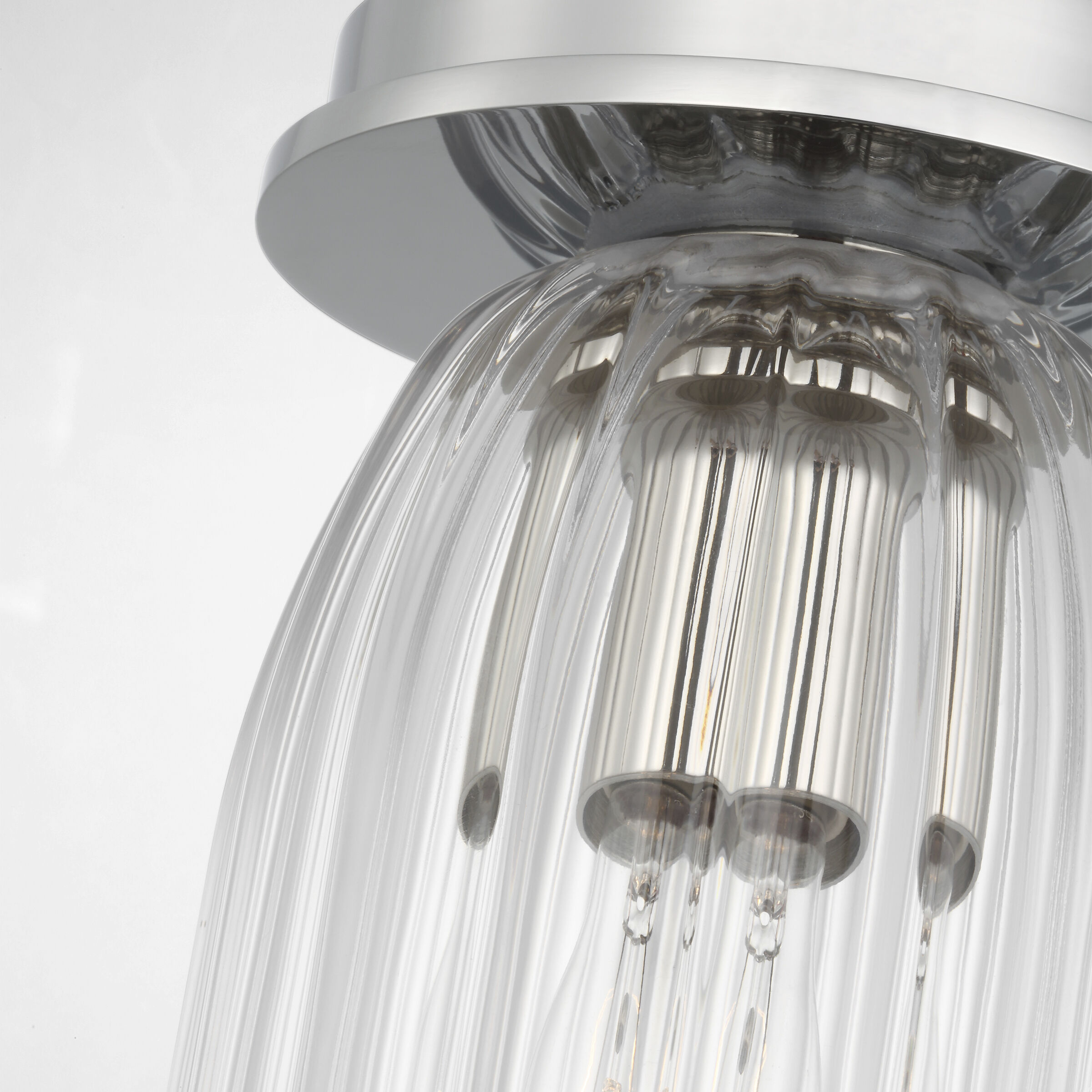 AERIN Asalea LED 4.5 inch Polished Nickel Monopoint Flush Mount Ceiling Light