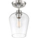 Octave 1 Light 8 inch Satin Nickel Semi-Flush Ceiling Light, Essentials