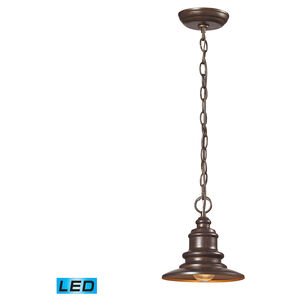 Bo LED 8 inch Hazelnut Bronze Outdoor Pendant