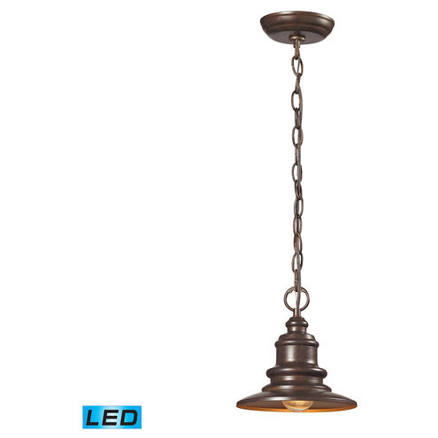 Bo 8 inch 9.50 watt Hazelnut Bronze Outdoor Pendant