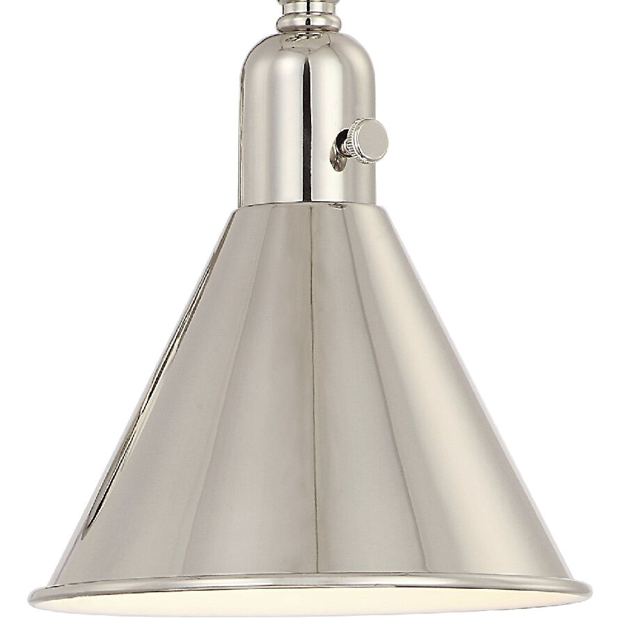 Morgan 17 inch 60.00 watt Polished Nickel Task Sconce Wall Light