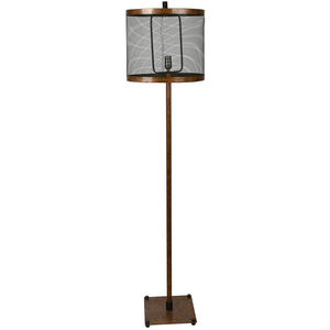 Webster 62 inch 150 watt Golden Bronze and Brown Floor Lamp Portable Light