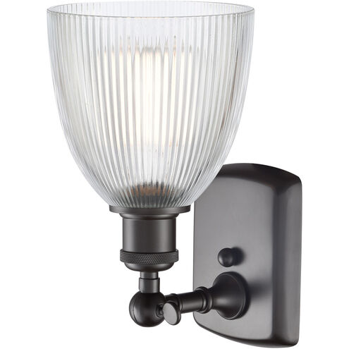 Ballston Castile LED 6 inch Oil Rubbed Bronze Sconce Wall Light in Clear Glass, Ballston