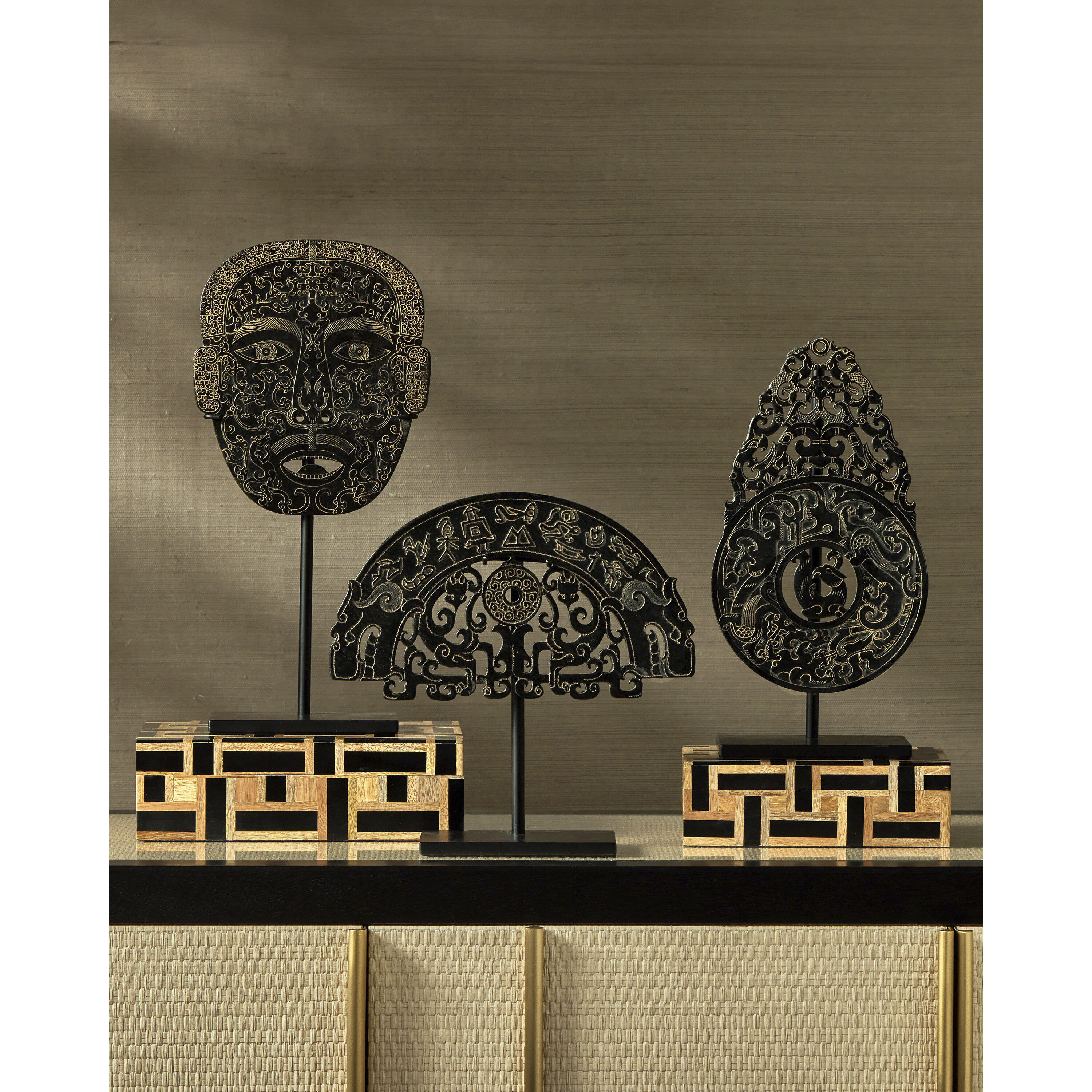 Han Dynasty 11 X 10.5 inch Jade Jewel Sculpture