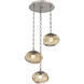 Nova LED 22.2 inch Beige Silver Multi-Pendant Ceiling Light in Bronze, 2700K LED, Diamond Chain