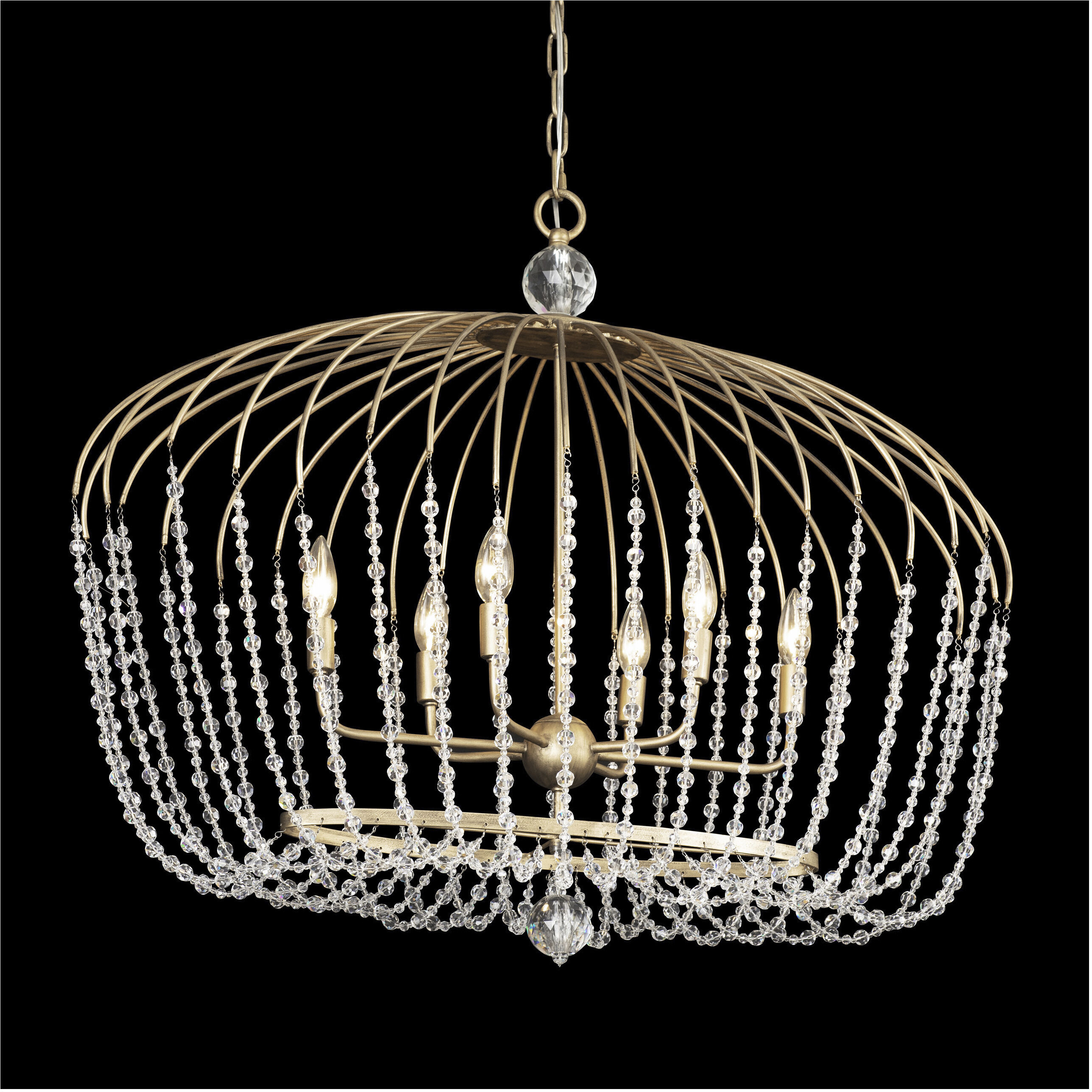 Voliere 6 Light 36 inch Havana Gold Pendant Ceiling Light