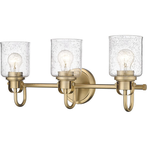 Kinsley 3 Light 22 inch Heirloom Gold Bath Vanity Wall Light in Heritage Gold