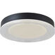Waves LED 16 inch Matte Black Flush Mount Ceiling Light