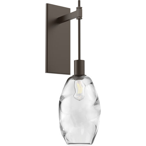 Ellisse 1 Light 6.5 inch Flat Bronze Indoor Sconce Wall Light in Ellisse Clear, Tempo