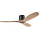 Maverick 52 inch Matte Black with Natural Honey Blades Ceiling Fan