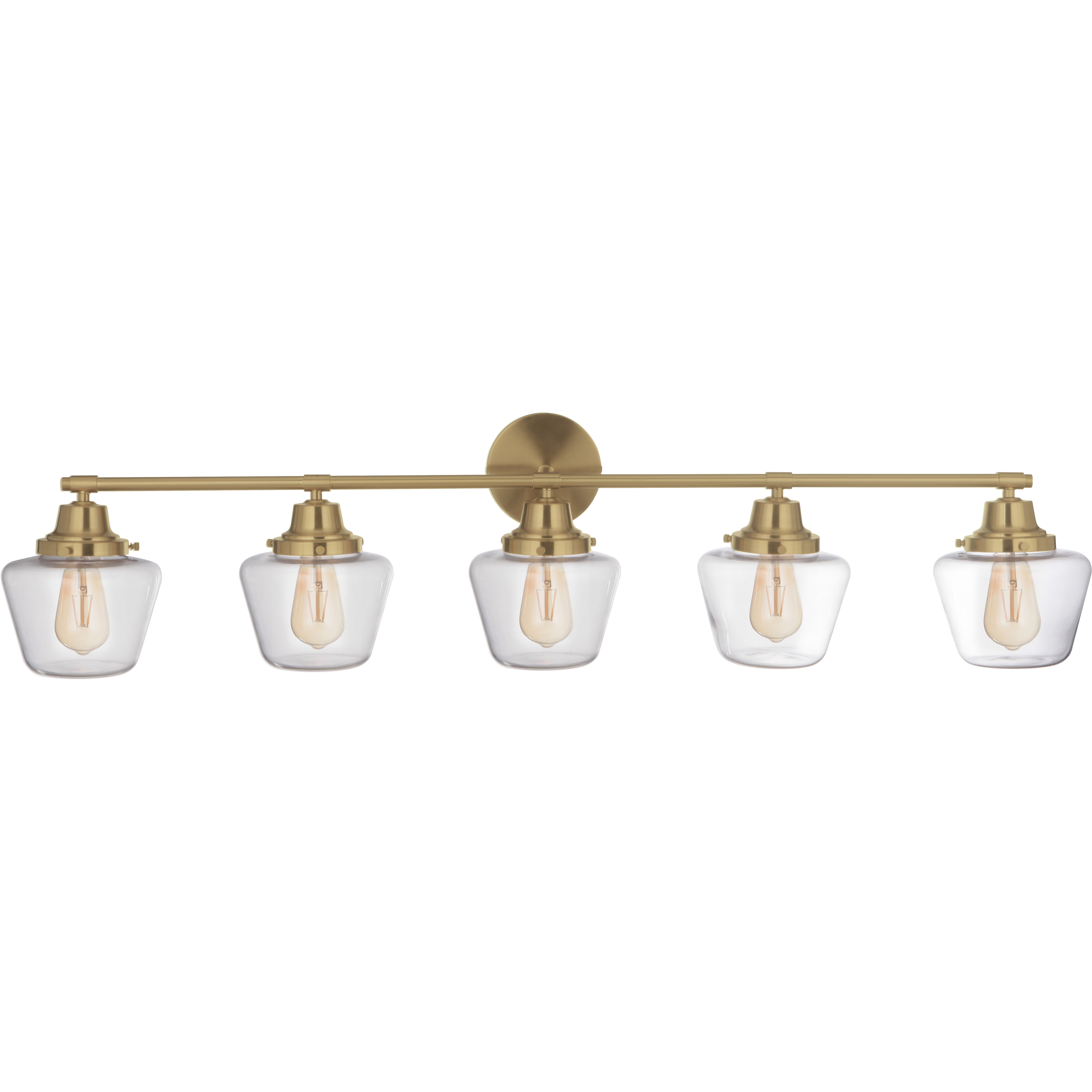 Neighborhood Essex 5 Light 48 inch Satin Brass Vanity Light Wall Light, Neighborhood Collection