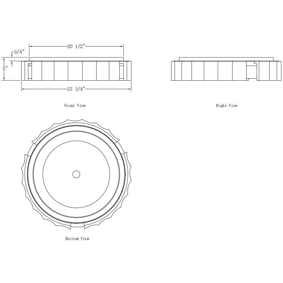 Roslington LED 23.75 inch Matte Black Flush Mount Ceiling Light