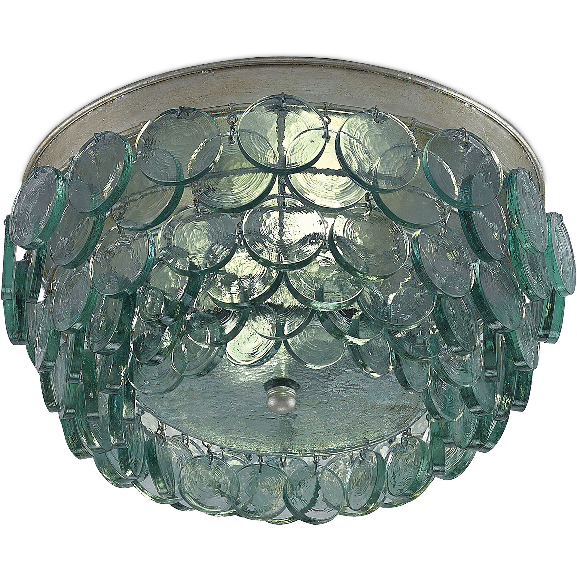 Braithwell 2 Light 16 inch Silver Leaf Flush Mount Ceiling Light