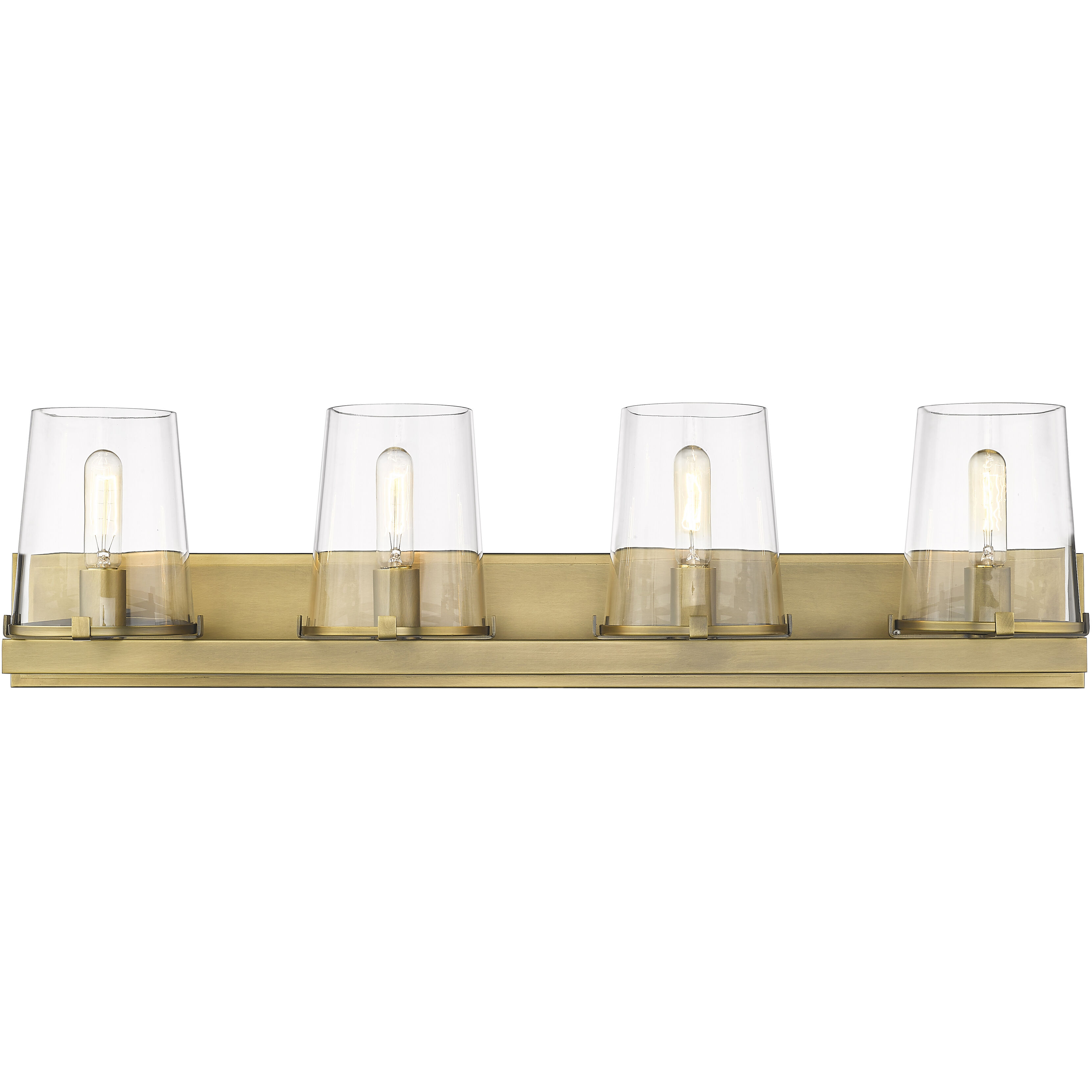 Callista 4 Light 37.5 inch Rubbed Brass Vanity Wall Light