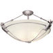 Grande 3 Light 24 inch Pearl Silver Semi Flush Mount Ceiling Light