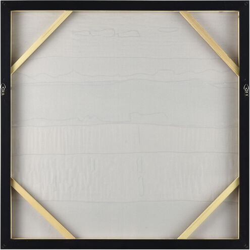 Walters Bay White with Gray and Champagne Silver Framed Wall Art