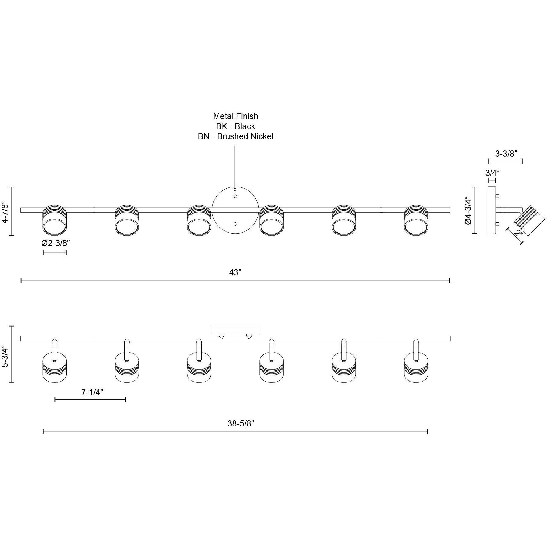 Lyra 1 Light 120V Black Track Light Ceiling Light