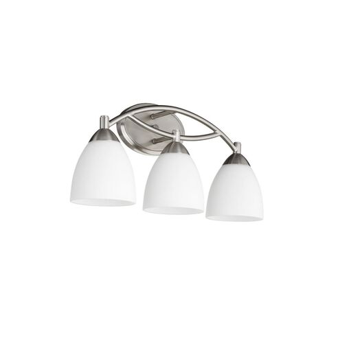 Barkley 3 Light 21 inch Satin Nickel Vanity Light Wall Light in Clear Seeded
