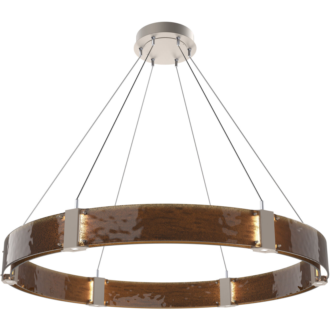 Parallel LED 48 inch Beige Silver Chandelier Ceiling Light, Ring