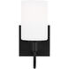Oak Moore 1 Light 4.88 inch Midnight Black Bath Vanity Wall Light