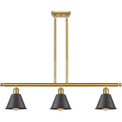 Ballston Smithfield 3 Light 36 inch Satin Gold Island Light Ceiling Light