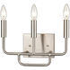 Park Slope 3 Light 13 inch Brushed Nickel Vanity Light Wall Light, Small