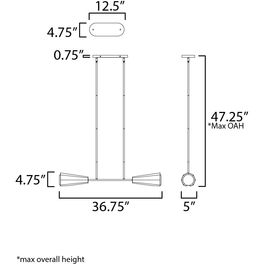 Rizzo Linear Pendant Ceiling Light